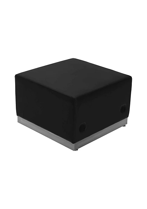 Coupon 🔥 HERCULES Alon Series Black LeatherSoft Ottoman with Brushed Stainless Steel Base by Belnick 🤩 1 Coupon 🔥 HERCULES Alon Series Black LeatherSoft Ottoman with Brushed Stainless Steel Base by Belnick 🤩