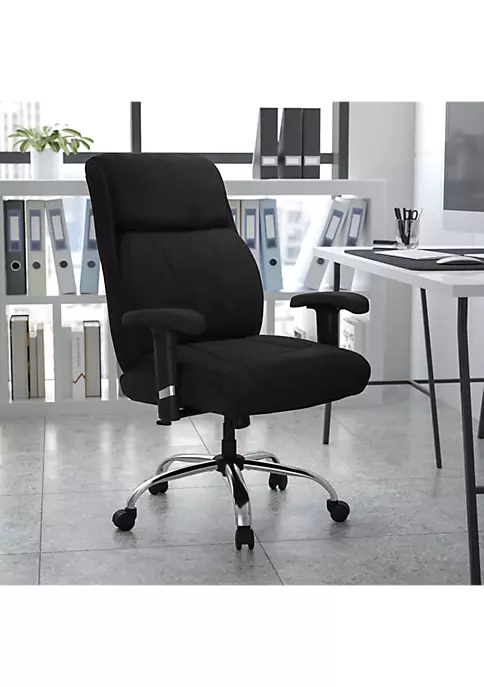Cheapest 🤩 HERCULES Series Big & Tall 400 lb. Rated Black Fabric Ergonomic Task Office Chair with Line Stitching and Adjustable Arms by Belnick ✨ 2 Cheapest 🤩 HERCULES Series Big & Tall 400 lb. Rated Black Fabric Ergonomic Task Office Chair with Line Stitching and Adjustable Arms by Belnick ✨ - Image 2