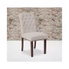 Buy 💯 2 Pk. HERCULES Series Beige Fabric Parsons Chair with Rolled Back, Accent Nail Trim and Walnut Finish by Belnick ❤️