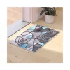 Coupon 😀 Jubilee Collection Blue Abstract Pattern Area Rug - Olefin Rug with Jute Backing for Hallway, Entryway, or Bedroom by Belnick 💯