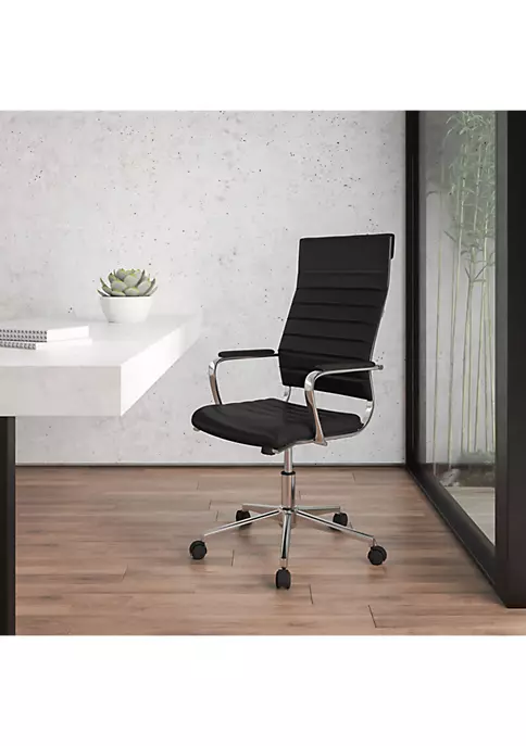 Cheapest π₯ High Back Black LeatherSoft Contemporary Ribbed Executive Swivel Office Chair - BT20595H1BKGG by Belnick π 1 Cheapest π₯ High Back Black LeatherSoft Contemporary Ribbed Executive Swivel Office Chair - BT20595H1BKGG by Belnick π