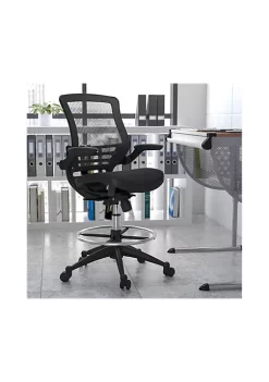 Top 10 π€© Mid-Back Transparent Black Mesh Drafting Chair with Black Frame and Flip-Up Arms by Belnick π