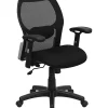 Best Pirce 👍 Mid-Back Black Super Mesh Executive Swivel Office Chair with Adjustable Lumbar & Arms by Belnick 😀