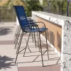 Coupon ✨ 4 Pack Brazos Series Navy Outdoor Barstools with Flex Comfort Material and Metal Frame by Belnick 🎁