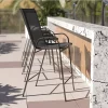 Top 10 🔔 4 Pack Brazos Series Black Outdoor Barstool with Flex Comfort Material and Metal Frame by Belnick 🎁