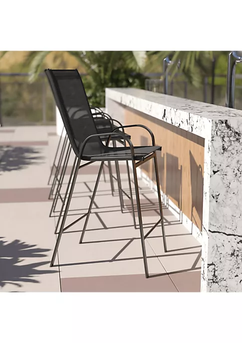 Top 10 π 4 Pack Brazos Series Black Outdoor Barstool with Flex Comfort Material and Metal Frame by Belnick π 2 Top 10 π 4 Pack Brazos Series Black Outdoor Barstool with Flex Comfort Material and Metal Frame by Belnick π - Image 2