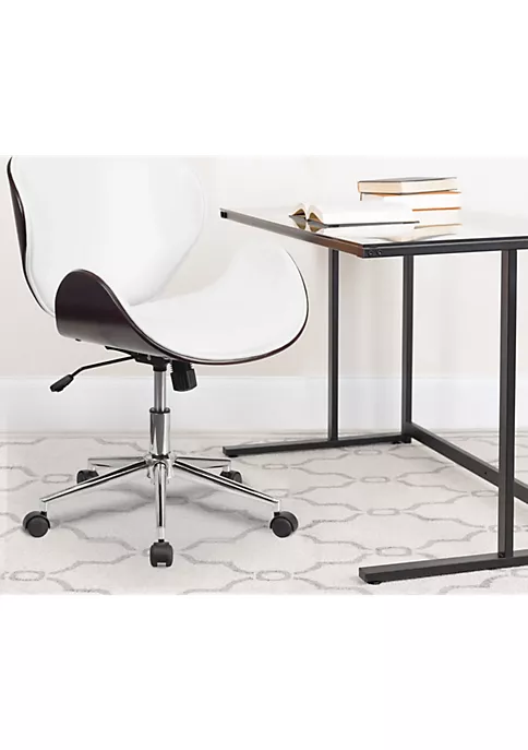 Brand new 🔥 Mid-Back Mahogany Wood Conference Office Chair in White LeatherSoft by Belnick 🔥 1 Brand new 🔥 Mid-Back Mahogany Wood Conference Office Chair in White LeatherSoft by Belnick 🔥