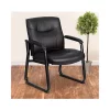 Brand new 🔔 HERCULES Series Big & Tall 500 lb. Rated Black LeatherSoft Executive Side Reception Chair with Sled Base by Belnick 😉