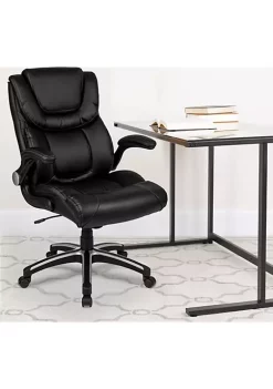 Top 10 π High Back Black LeatherSoft Executive Swivel Office Chair with Double Layered Headrest and Open Arms by Belnick π