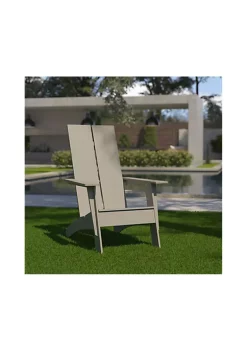 Cheap ๐งจ Sawyer Modern All Weather Poly Resin Wood Adirondack Chair in Gray by Belnick ๐