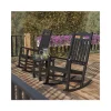 Outlet 🥰 Set of 2 Winston All Weather Poly Resin Rocking Chairs with Accent Side Table in Black by Belnick 😉