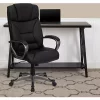 Budget 🥰 High Back Black LeatherSoft Executive Swivel Office Chair with Arms by Belnick ⌛