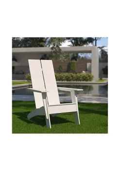 Buy ✔️ Sawyer Modern All Weather Poly Resin Wood Adirondack Chair in White by Belnick ⌛