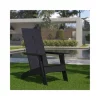 Discount 🧨 Sawyer Modern All Weather Poly Resin Wood Adirondack Chair in Black by Belnick 🎁