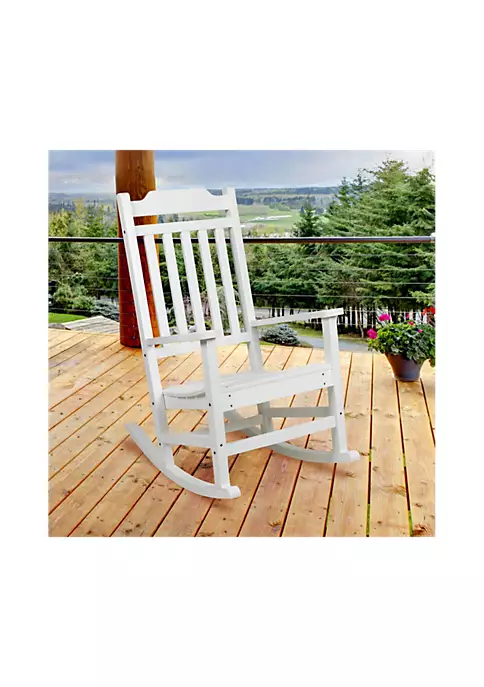 Discount π Winston All Weather Poly Resin Rocking Chair in White by Belnick 𧨠1 Discount π Winston All Weather Poly Resin Rocking Chair in White by Belnick π§¨