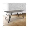 Promo 🥰 Corinth 31.5" x 63" Rectangular Dining Table in Faux Concrete Finish by Belnick 🔔