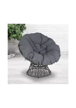 Brand new ๐ Bowie Comfort Series Swivel Patio Chair with Dark Gray Cushion by Belnick โ
