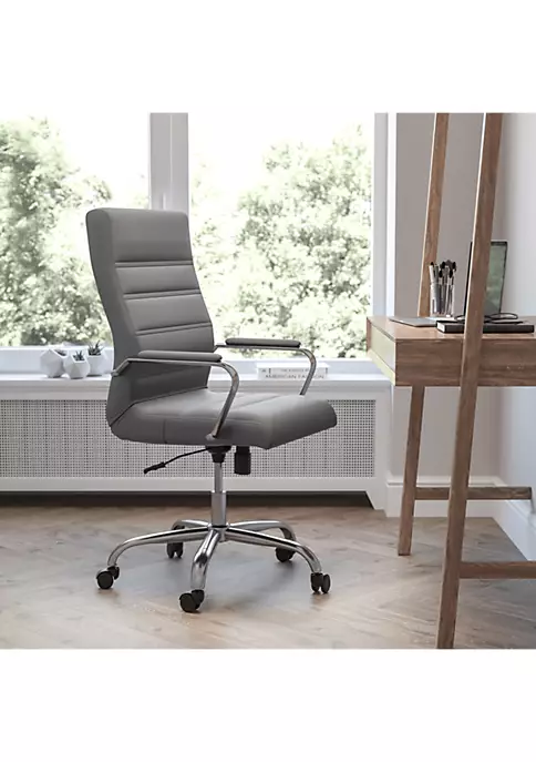 Best reviews of 🧨 High Back Gray LeatherSoft Executive Swivel Office Chair with Chrome Frame and Arms by Belnick 🎁 1 Best reviews of 🧨 High Back Gray LeatherSoft Executive Swivel Office Chair with Chrome Frame and Arms by Belnick 🎁