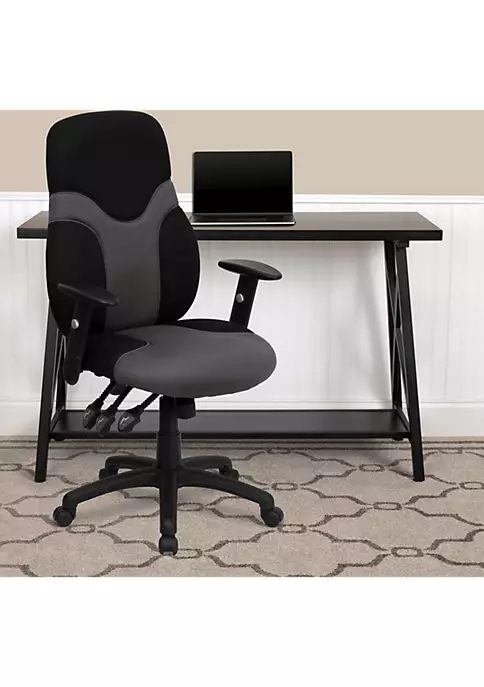 Discount π High Back Ergonomic Black and Gray Mesh Swivel Task Office Chair with Adjustable Arms by Belnick π― 2 Discount π High Back Ergonomic Black and Gray Mesh Swivel Task Office Chair with Adjustable Arms by Belnick π― - Image 2