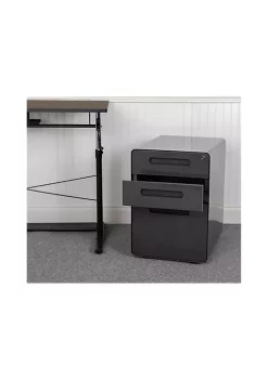 Promo π₯ Ergonomic 3-Drawer Mobile Locking Filing Cabinet with Anti-Tilt Mechanism and Hanging Drawer for Legal & Letter Files, Black by Belnick π