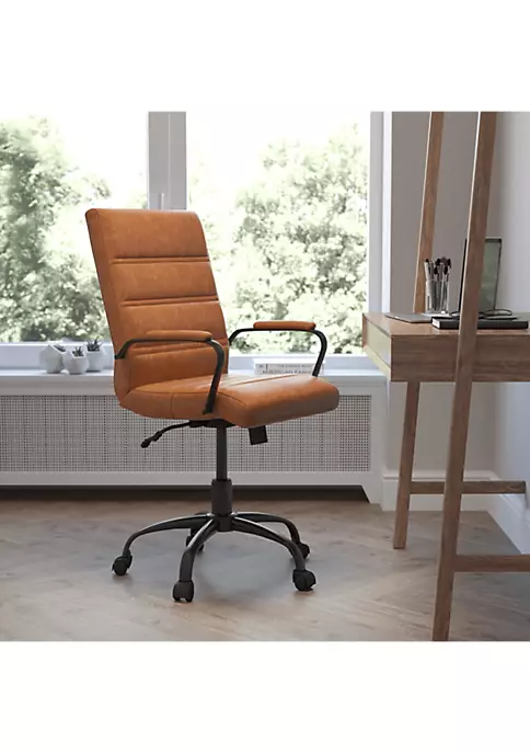 Coupon 🧨 Mid-Back Brown LeatherSoft Executive Swivel Office Chair with Black Frame and Arms by Belnick ⭐ 1 Coupon 🧨 Mid-Back Brown LeatherSoft Executive Swivel Office Chair with Black Frame and Arms by Belnick ⭐