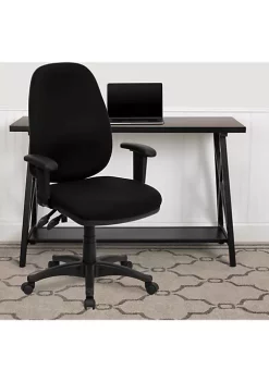 Best reviews of 👍 High Back Black Fabric Executive Swivel Ergonomic Office Chair with Adjustable Arms by Belnick ⌛