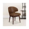 Brand new 🌟 Comfort Back Series Bomber Jacket Microfiber Side Reception Chair with Walnut Legs by Belnick 🎉