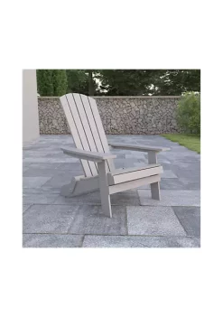 Discount 🤩 Charlestown All Weather Poly Resin Indoor and Outdoor Folding Adirondack Chair in Gray by Belnick 😀