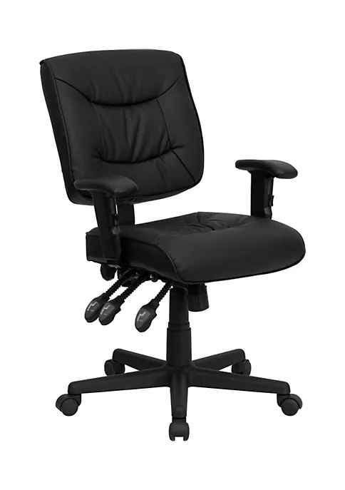 Top 10 ๐ Mid-Back Black LeatherSoft Multifunction Swivel Ergonomic Task Office Chair with Adjustable Arms by Belnick ๐ 3 Top 10 ๐ Mid-Back Black LeatherSoft Multifunction Swivel Ergonomic Task Office Chair with Adjustable Arms by Belnick ๐ - Image 3