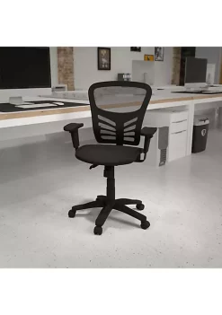 Discount π₯ Mid-Back Transparent Mesh Multifunction Executive Swivel Ergonomic Office Chair with Adjustable Arms by Belnick βοΈ