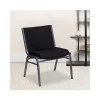 Best Pirce 👍 2 Pack HERCULES Series Big & Tall 1000 lb. Rated Black Fabric Stack Chair by Belnick ❤️