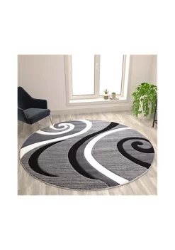 New 🔔 Athos Collection 8' x 8' Gray Abstract Area Rug - Olefin Rug with Jute Backing - Hallway, Entryway, or Bedroom by Belnick 😀 -Belnick Sales Shop Belk 2101