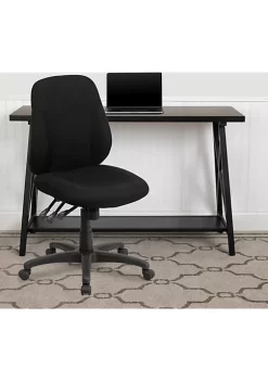 Cheap 🎁 Mid-Back Black Fabric Multifunction Swivel Ergonomic Task Office Chair by Belnick ✔️