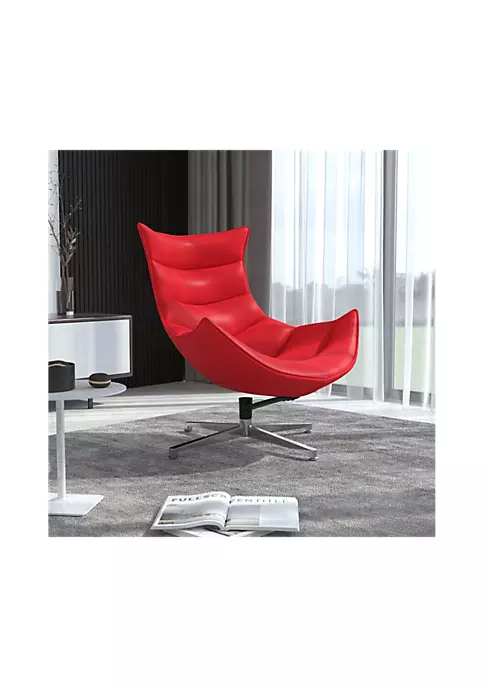Cheapest π Red LeatherSoft Swivel Cocoon Chair by Belnick π― 1 Cheapest π Red LeatherSoft Swivel Cocoon Chair by Belnick π―