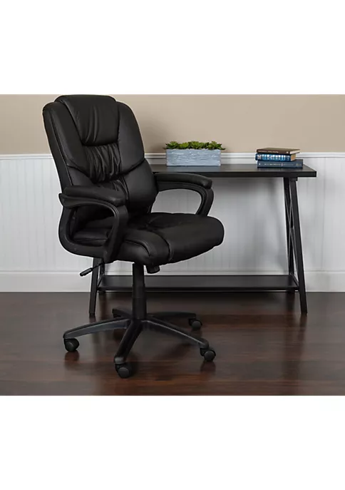 Top 10 🔔 Flash Fundamentals Big & Tall 400 lb. Rated Black LeatherSoft Swivel Office Chair with Padded Arms, BIFMA Certified by Belnick 🧨 1 Top 10 🔔 Flash Fundamentals Big & Tall 400 lb. Rated Black LeatherSoft Swivel Office Chair with Padded Arms, BIFMA Certified by Belnick 🧨