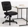 Hot Sale ⭐ Mid-Back Black LeatherSoft Multifunction Swivel Ergonomic Task Office Chair by Belnick 🛒