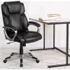Top 10 🎁 Mid-Back Black LeatherSoft Executive Swivel Office Chair with Padded Arms by Belnick 👏