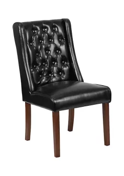 Best Pirce π HERCULES Preston Series Black LeatherSoft Tufted Parsons Chair by Belnick π₯°