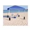 Outlet ✨ 10'x10' Blue Pop Up Event Straight Leg Canopy Tent with Sandbags and Wheeled Case by Belnick 😉