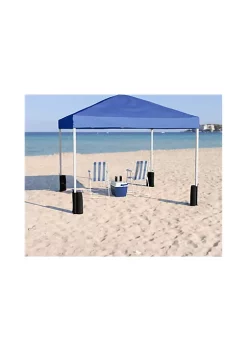 Outlet β¨ 10'x10' Blue Pop Up Event Straight Leg Canopy Tent with Sandbags and Wheeled Case by Belnick π