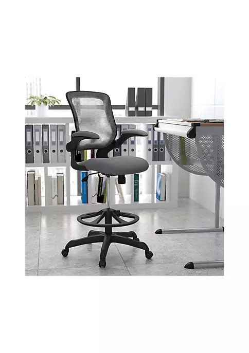 Promo π Mid-Back Dark Gray Mesh Ergonomic Drafting Chair with Adjustable Foot Ring and Flip-Up Arms by Belnick β¨ 2 Promo π Mid-Back Dark Gray Mesh Ergonomic Drafting Chair with Adjustable Foot Ring and Flip-Up Arms by Belnick β¨ - Image 2