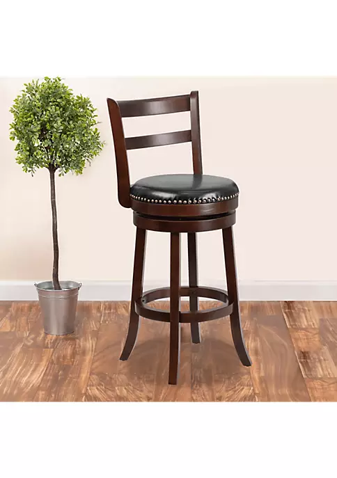 Best reviews of π― 30'' High Cappuccino Wood Barstool with Single Slat Ladder Back and Black LeatherSoft Swivel Seat by Belnick β¨ 1 Best reviews of π― 30'' High Cappuccino Wood Barstool with Single Slat Ladder Back and Black LeatherSoft Swivel Seat by Belnick β¨