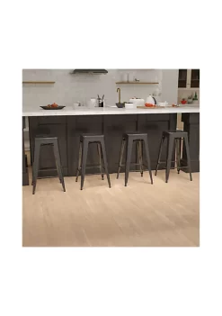 Best deal ✨ 30" High Metal Indoor Bar Stool in Black - Stackable Set of 4 by Belnick 🥰