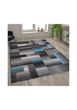 Top 10 🥰 Elio Collection 6' x 9' Blue Color Blocked Area Rug - Olefin Rug with Jute Backing - Entryway, Living Room, or Bedroom by Belnick 🔔 -Belnick Sales Shop Belk 2271
