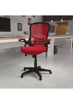 Wholesale 😉 High Back Mesh Ergonomic Swivel Office Chair with Black Frame and Flip-up Arms by Belnick ✨