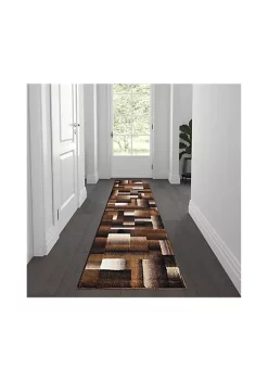 Best reviews of 🎉 Elio Collection Chocolate Color Blocked Area Rug - Olefin Rug with Jute Backing - Entryway, Living Room, or Bedroom by Belnick 🔥 -Belnick Sales Shop Belk 230