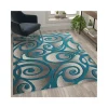 Hot Sale 🥰 Willow Collection Modern High-Low Pile Swirled Area Rug - Olefin Accent Rug - Entryway, Bedroom, Living Room by Belnick ⭐