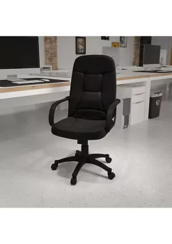 Best Pirce ⌛ High Back Black Glove Vinyl Executive Swivel Office Chair with Arms by Belnick 😉