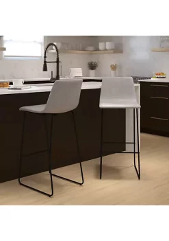 Deals ๐ LeatherSoft Bar Height Barstools, Set of 2 by Belnick ๐