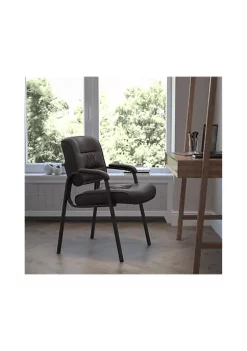 Flash Sale 👍 Executive Side Reception Chair with Black Metal Frame by Belnick 🤩